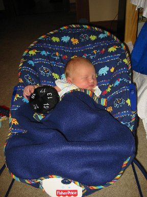 Day 8 - Napping in the bouncer